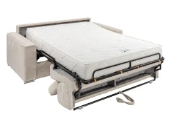 Vente-unique Sofá convert. abert. ráp. veludo canel. , cama ripas largas 140cm, colchão 22cm VIZIR^ Sofá