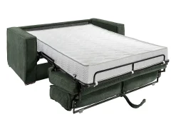Vente-unique Sofá convertível 160 cm veludo canelado verde pinheiro assento com assento de memória de forma ripas largas 18 cm LORETO^ Sofá