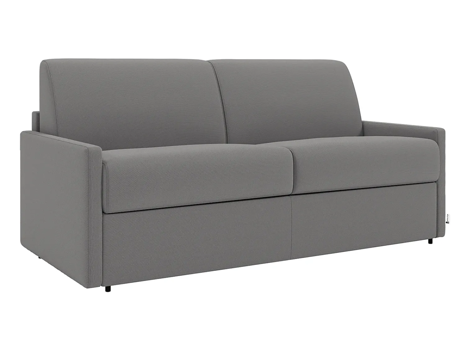 Sofá|Vente-unique Sofá convertível abertura rápida tecido cinza claro assento memória de forma 160 cm colchão 22 cm CALIFE Cinzento claro