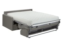 Sofá|Vente-unique Sofá convertível abertura rápida tecido cinza claro assento memória de forma 160 cm colchão 22 cm CALIFE Cinzento claro