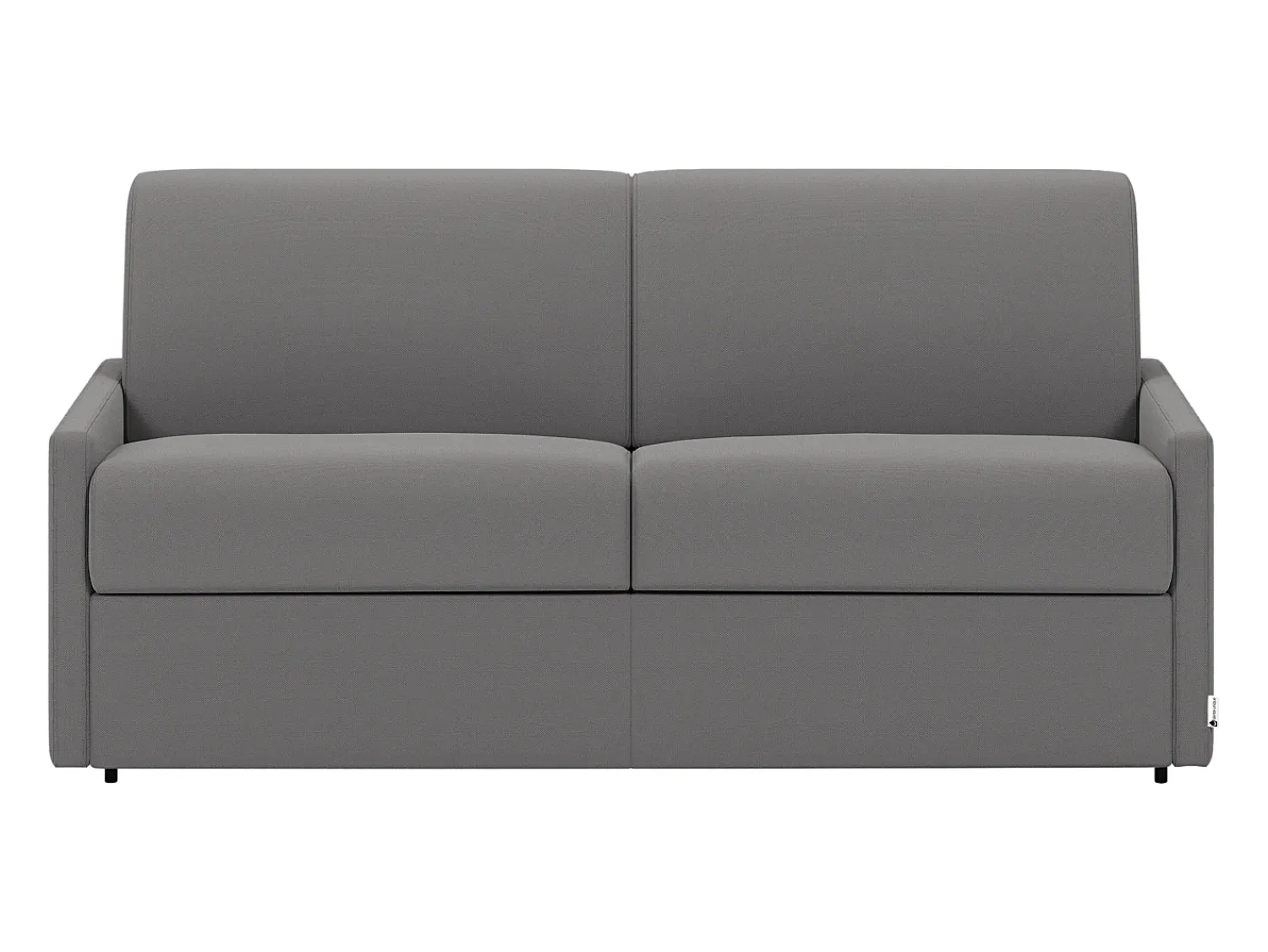 Sofá|Vente-unique Sofá convertível abertura rápida em tecido cinza claro assento memória de forma 140 cm colchão 22 cm CALIFE Cinzento claro