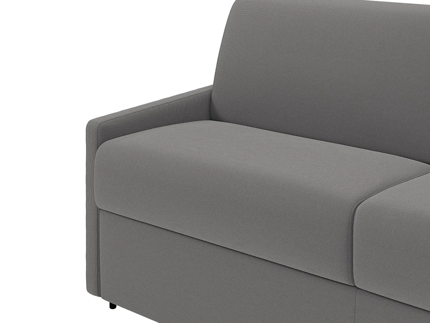 Sofá|Vente-unique Sofá convertível abertura rápida em tecido cinza claro assento memória de forma 140 cm colchão 22 cm CALIFE Cinzento claro