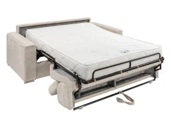 Vente-unique Sofá convertível abertura rápida veludo canelado , cama 140 cm, colchão 18 cm VIZIR^ Sofá