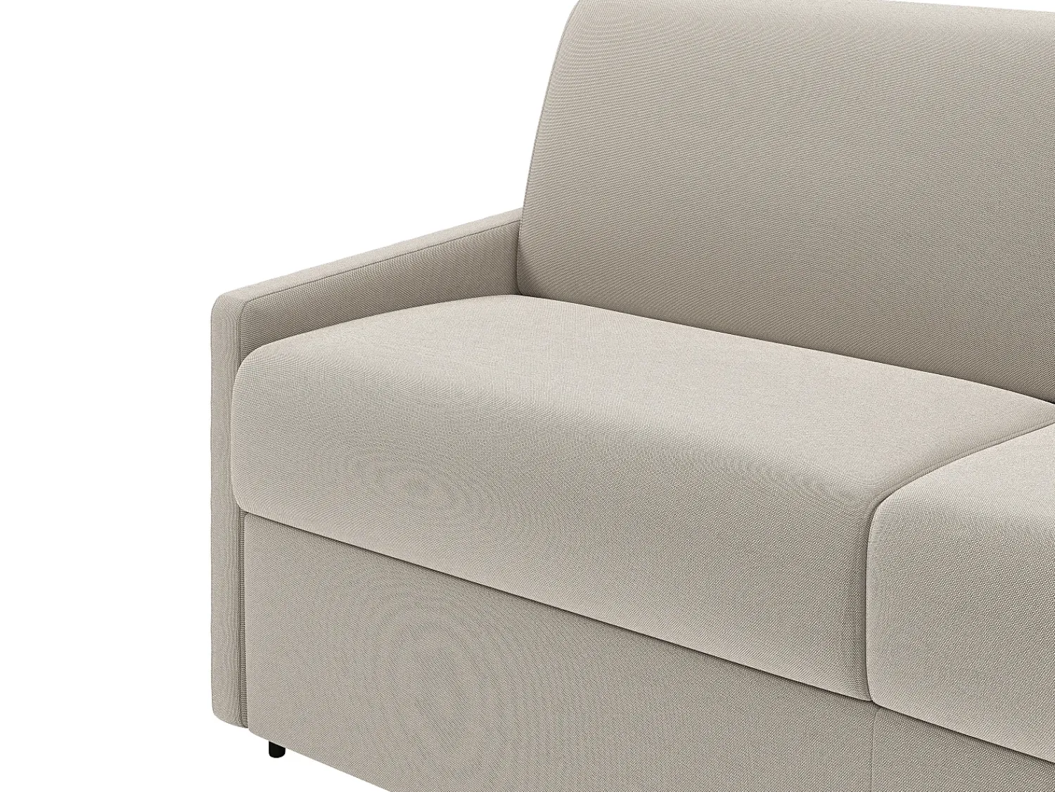 Clearance Vente-unique Sofá convertível abertura rápida tecido assento espuma com assento de memória de forma 120 cm colchão 22 cm CALIFE Bege