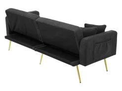 Sofá|ModernLuxe Sofá convertível com encosto ajustável - 2 lugares - Tecido turco francês - Cinza Cinzento