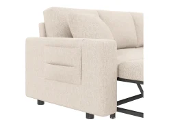 Sofá|Hauss Spole Sofá convertível em L de 3 lugares com função de cama - Chaise longue com espaço de arrumação - Linho Bege
