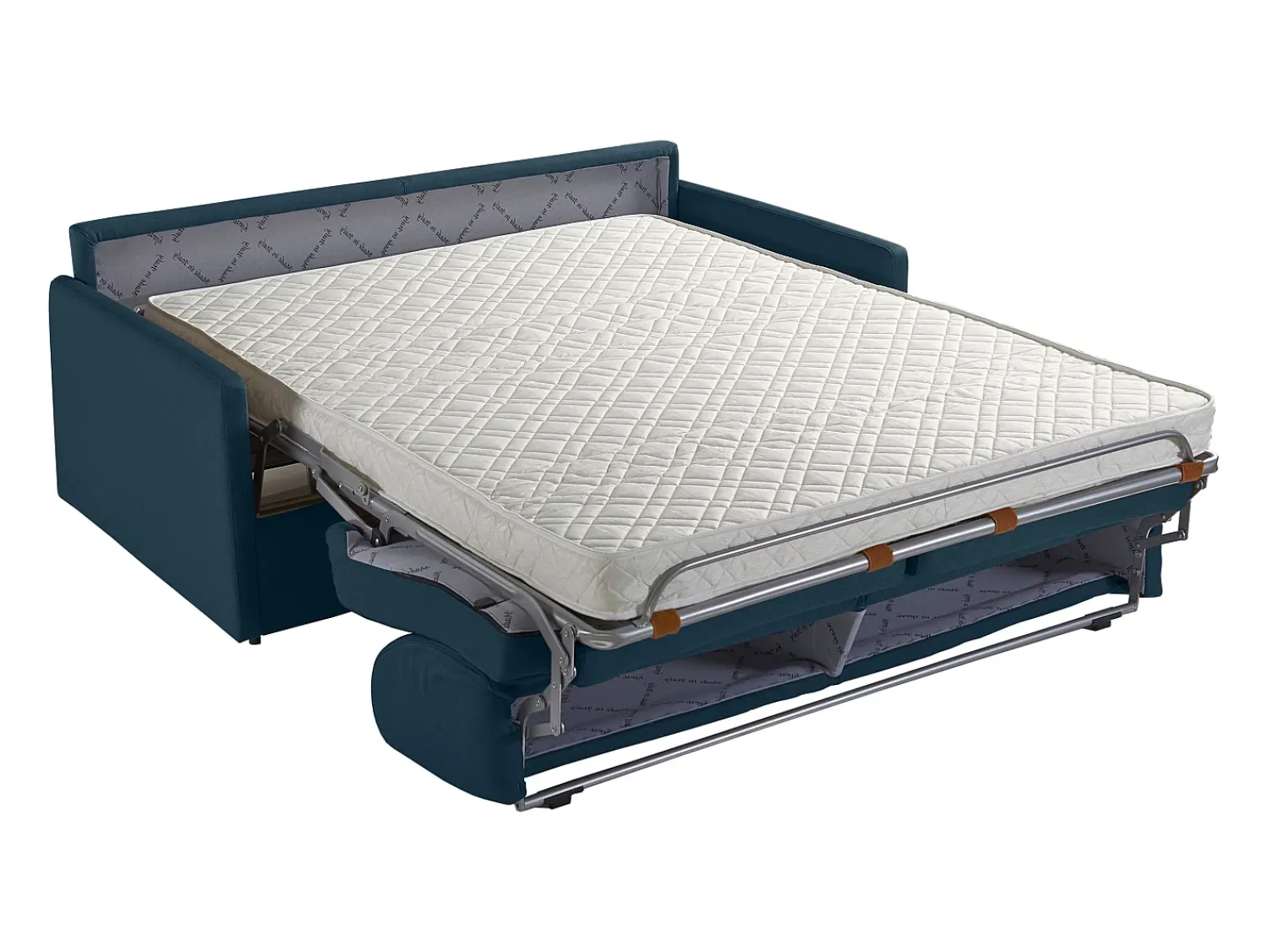 Sofá*Vente-unique Sofá convertível em veludo assento com assento de memória de forma 120 cm colchão 14 cm CALIFE Verde esmeralda