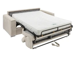Vente-unique Sofá convertível em veludo canelado assento memória de forma 140 cm ripas largas 14cm CALIFE^ Sofá