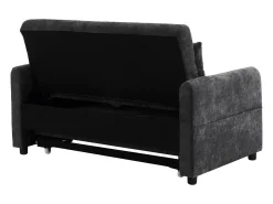 Sofá|ModernLuxe Sofá convertível multiângulo ajustável em tecido chenille - 2 lugares - com suporte para telefone e portas USB - Cinzento