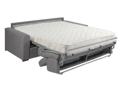 Best Vente-unique Sofá convertível tecido assento memória de forma 160 cm ripas largas 18 cm VIZIR Azul