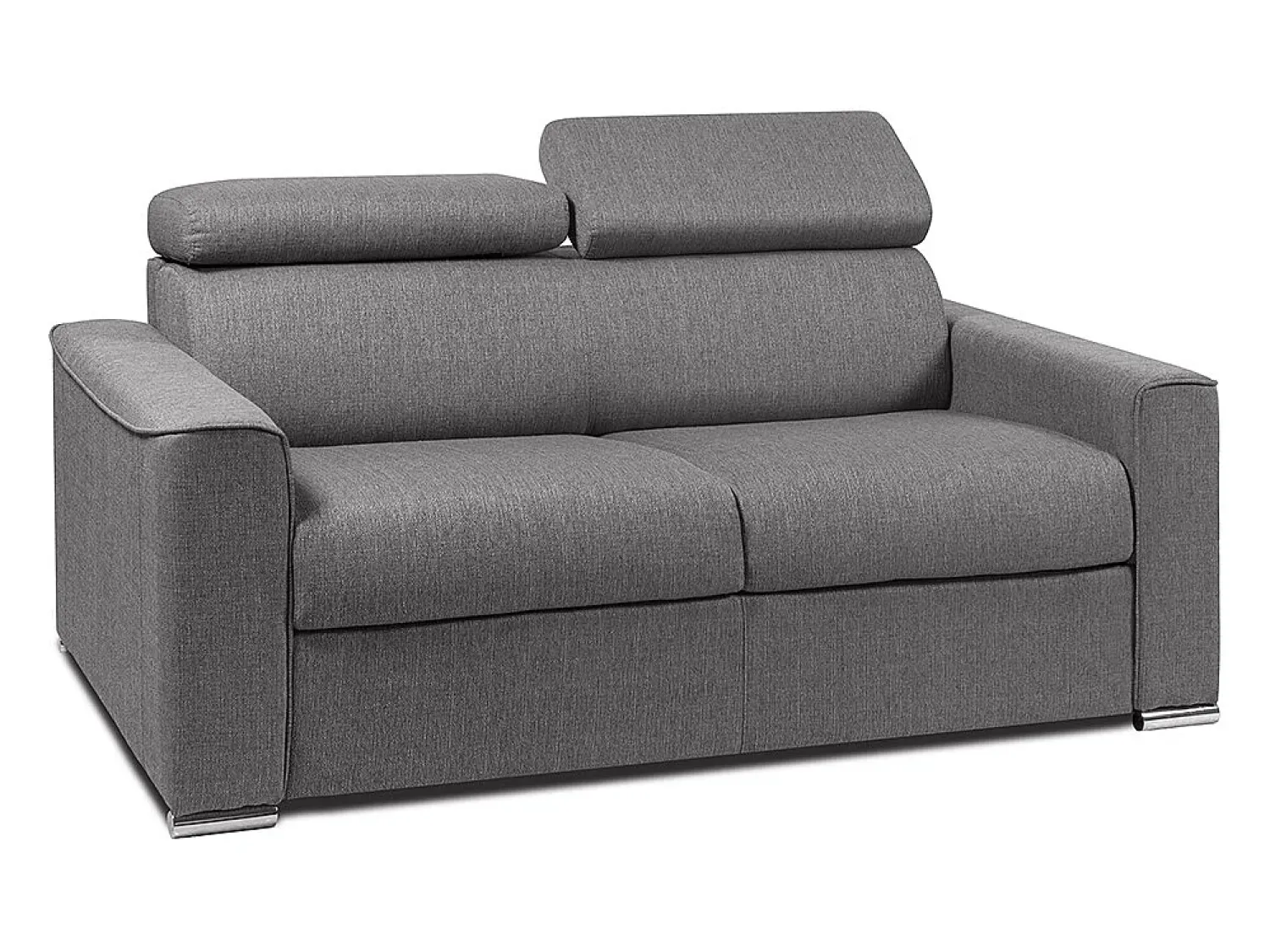 Vente-unique Sofá convertível tecido cinza assento memória de forma 120 colchão memória de forma 22cm VIZIR^ Sofá