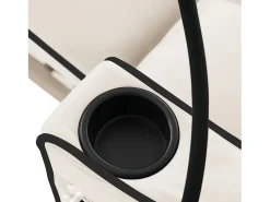 Poltrona* Sofá de 1 lugar - Poltrona com suporte para copos e suporte para telemóvel - veludo Bege
