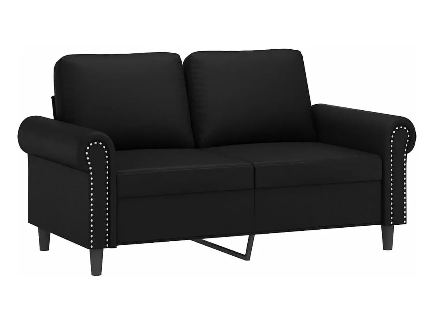 Sofá| Sofá de 2 lugares 120 cm couro artificial PT546453 Preto