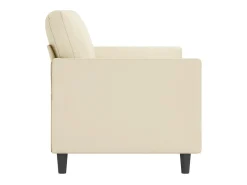 Sofá* Sofá de 3 lugares 180 cm couro artificial cor PT163151 Creme