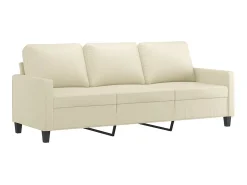 Sofá de 3 lugares 180 cm couro artificial cor PT227712^ Sofá