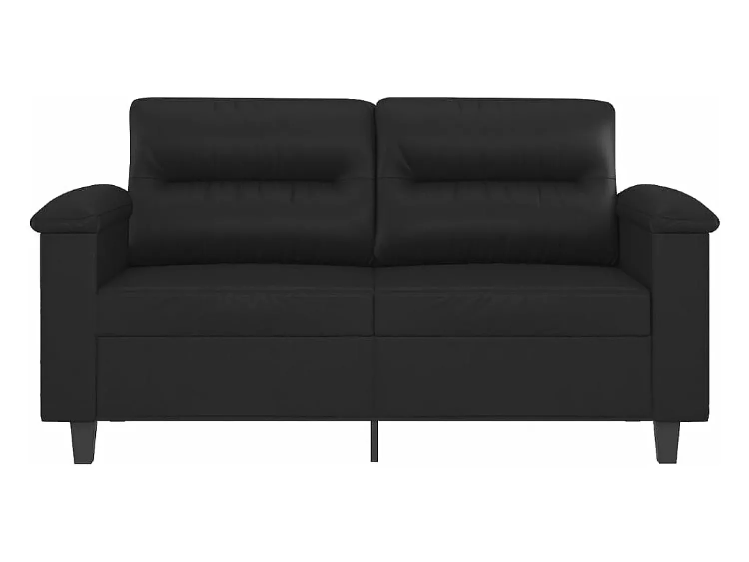 Sofá* Sofá de 2 lugares 120 cm couro artificial PT323655 Preto