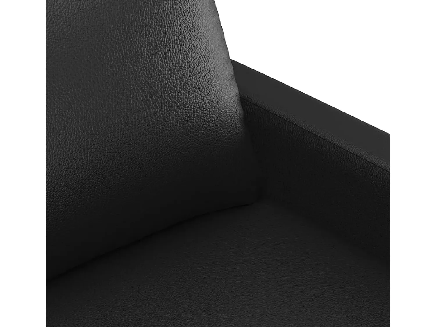 Sofá*vidaxl Sofá de 2 lugares 120 cm couro artificial Preto