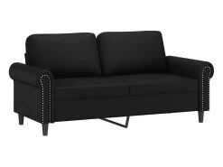 Sofá| Sofá de 2 lugares 140 cm couro artificial PT711966 Preto