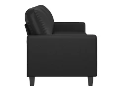 Sofá|vidaxl Sofá de 3 lugares 180 cm couro artificial Preto