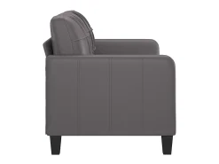 Sofá* Sofá de 2 lugares 140 cm couro artificial cinza PT159195 Cinzento