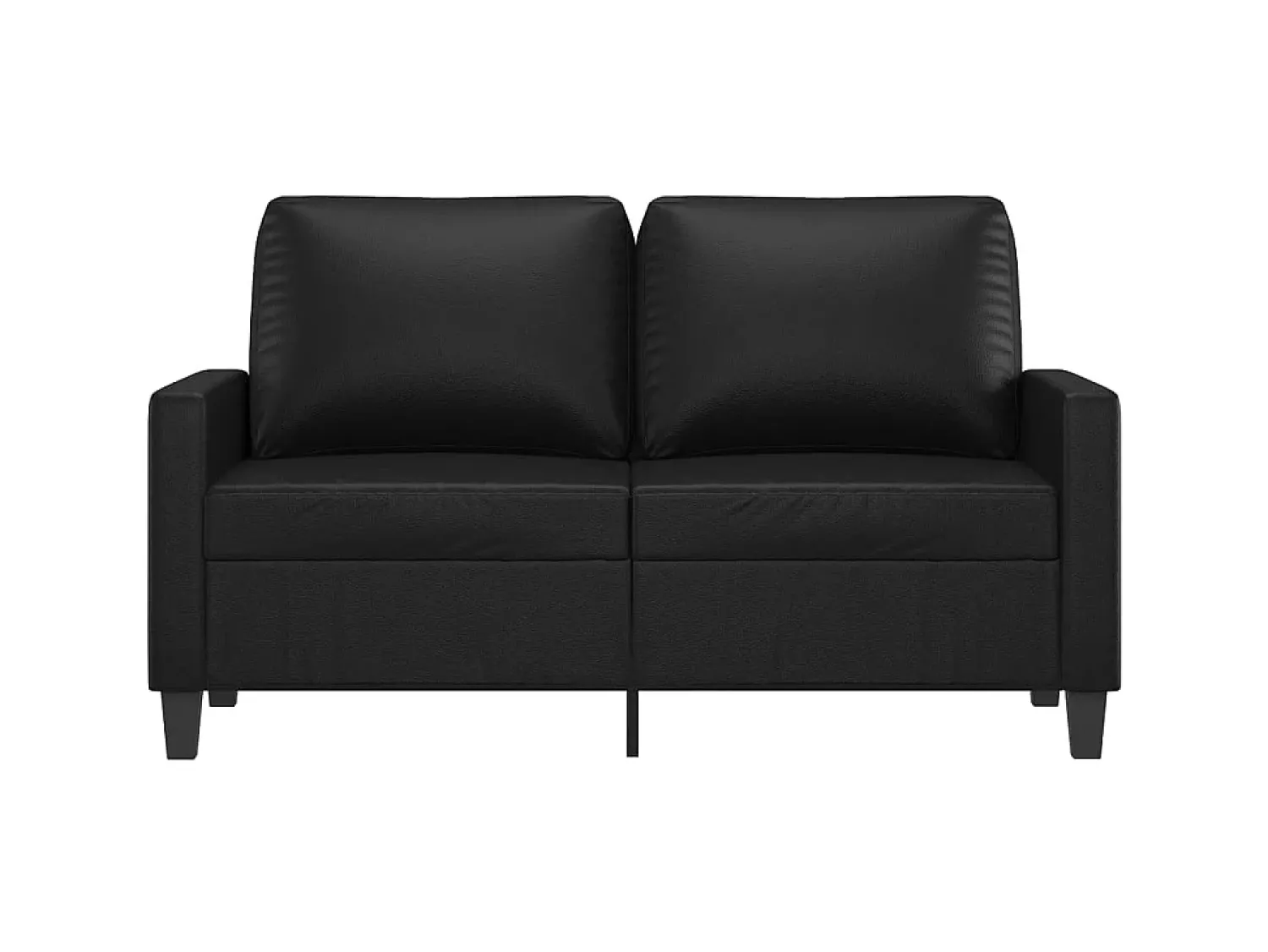 Sofá* Sofá de 2 lugares 120 cm couro artificial PT980232 Preto