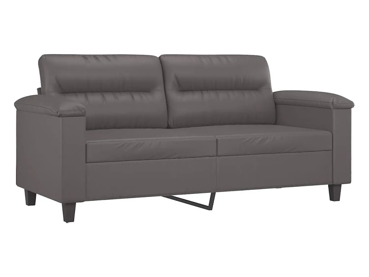 Sale vidaxl Sofá de 2 lugares 140 cm couro artificial cinza Cinzento