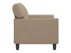Sale Sofá de 2 lugares 120 cm couro artificial cor cappuccino PT757900 Castanho
