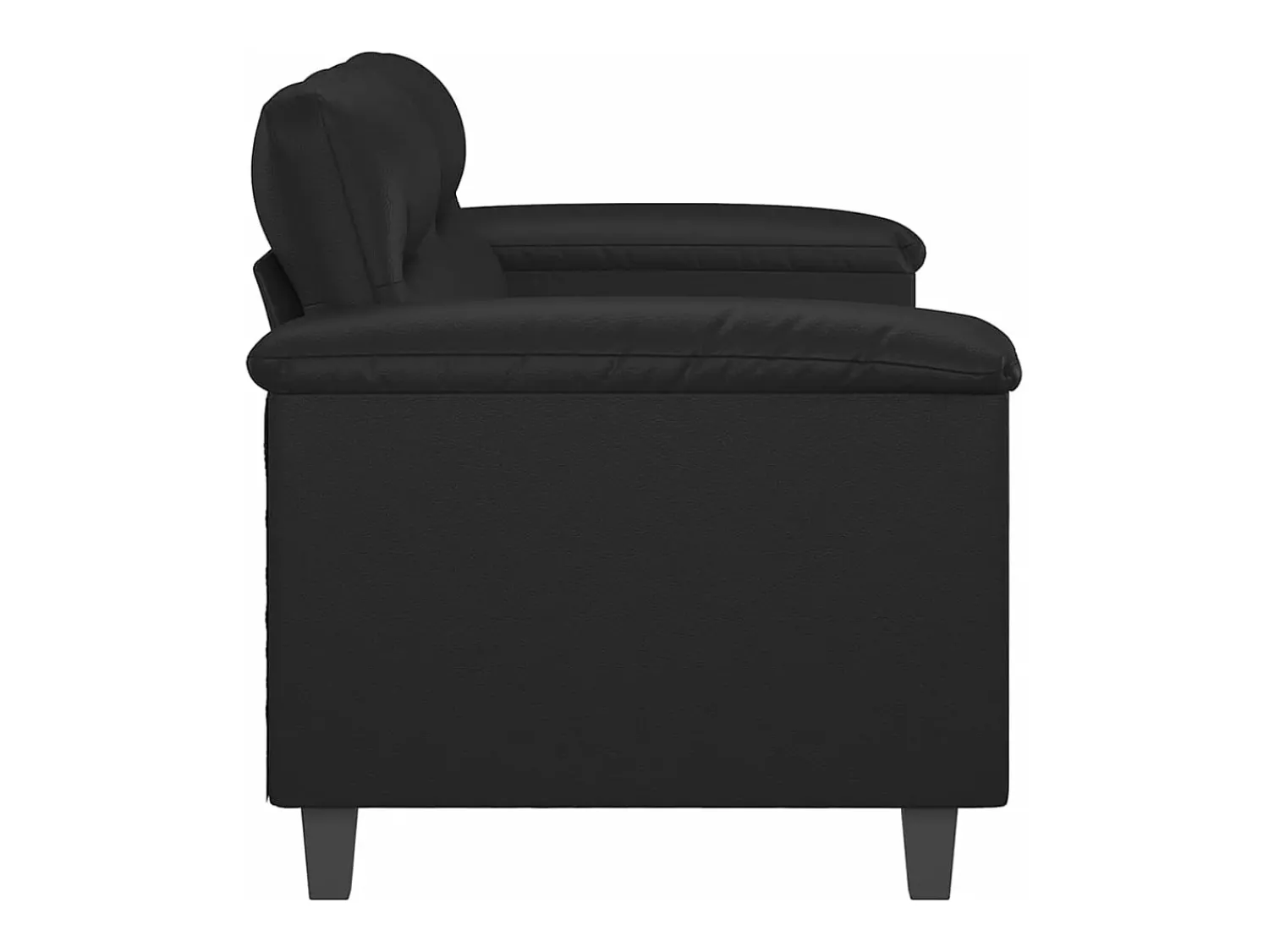 Sofá* Sofá de 2 lugares 140 cm couro artificial PT557120 Preto