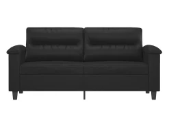 Sofá* Sofá de 2 lugares 140 cm couro artificial PT557120 Preto