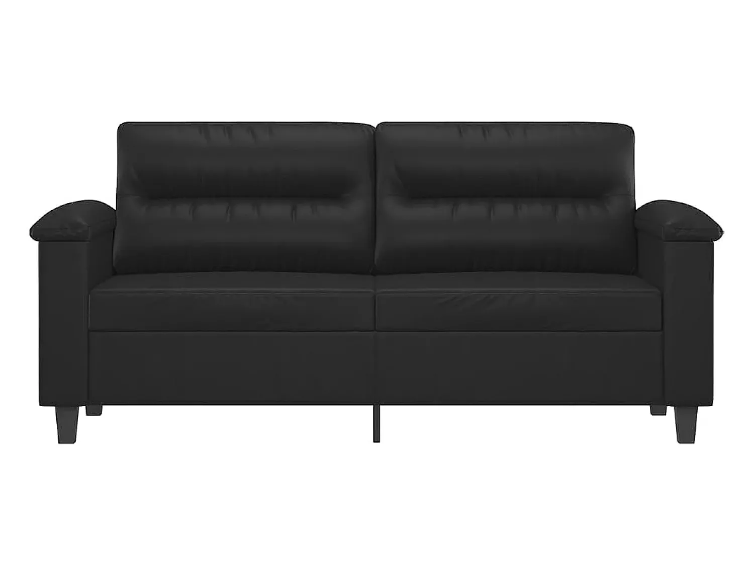 Sofá* Sofá de 2 lugares 140 cm couro artificial PT557120 Preto