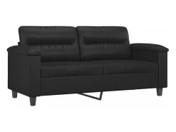 Sofá* Sofá de 2 lugares 140 cm couro artificial PT557120 Preto