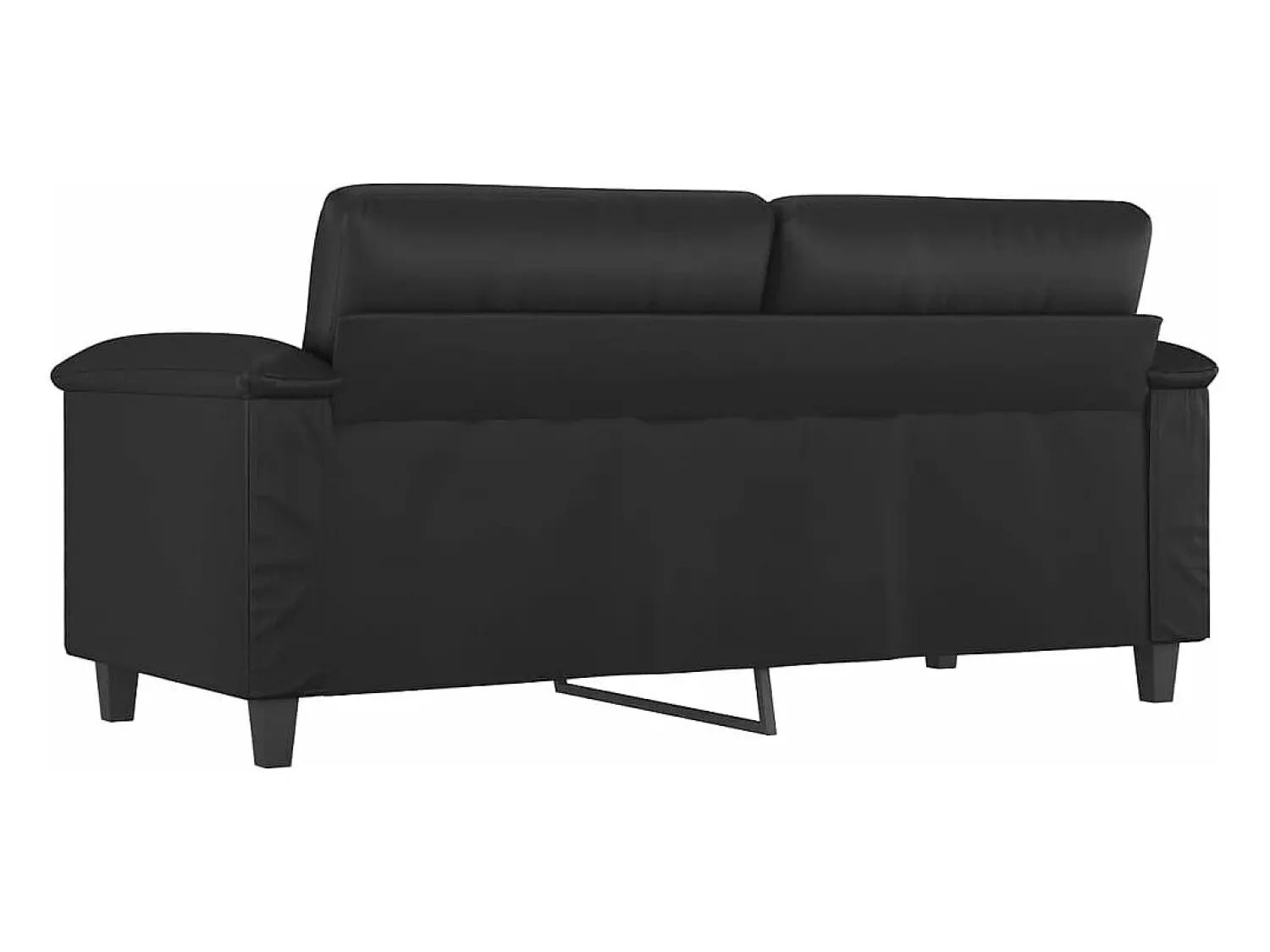 Sofá* Sofá de 2 lugares 140 cm couro artificial PT557120 Preto