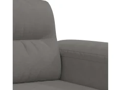 Discount vidaxl Sofá de 2 lugares 120 cm tecido de microfibra -escuro Cinzento