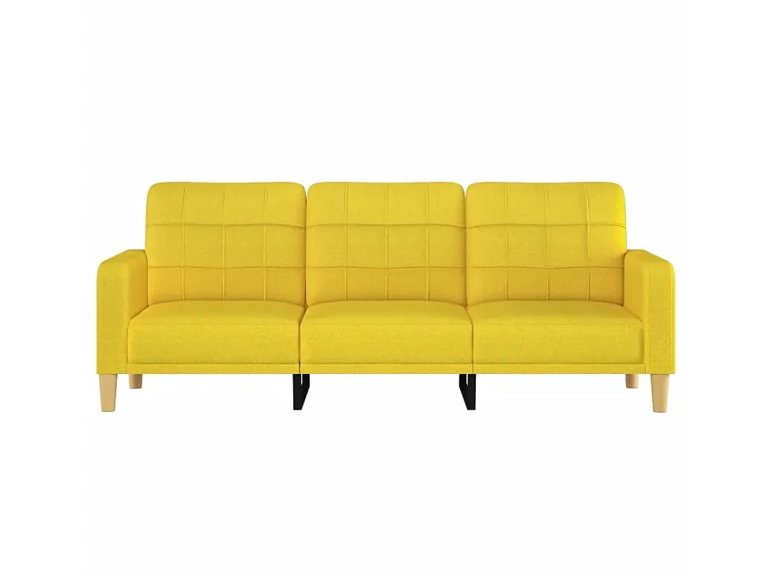 Sofá* Sofá de 3 lugares 180 cm tecido -claro PT890248 Amarelo