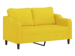 Sofá* Sofá de 2 lugares 140 cm tecido -claro PT674125 Amarelo