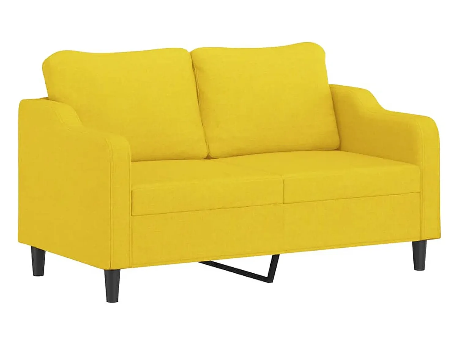 Sofá* Sofá de 2 lugares 140 cm tecido -claro PT674125 Amarelo