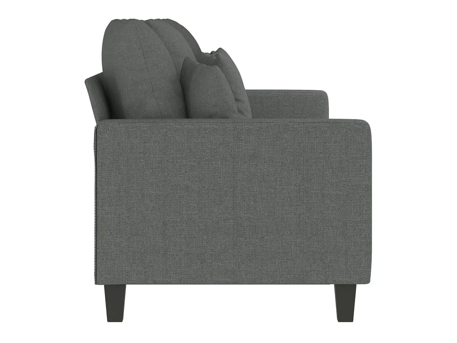 Sofá* Sofá de 3 lugares 180 cm tecido cinza-escuro PT450819 Cinzento