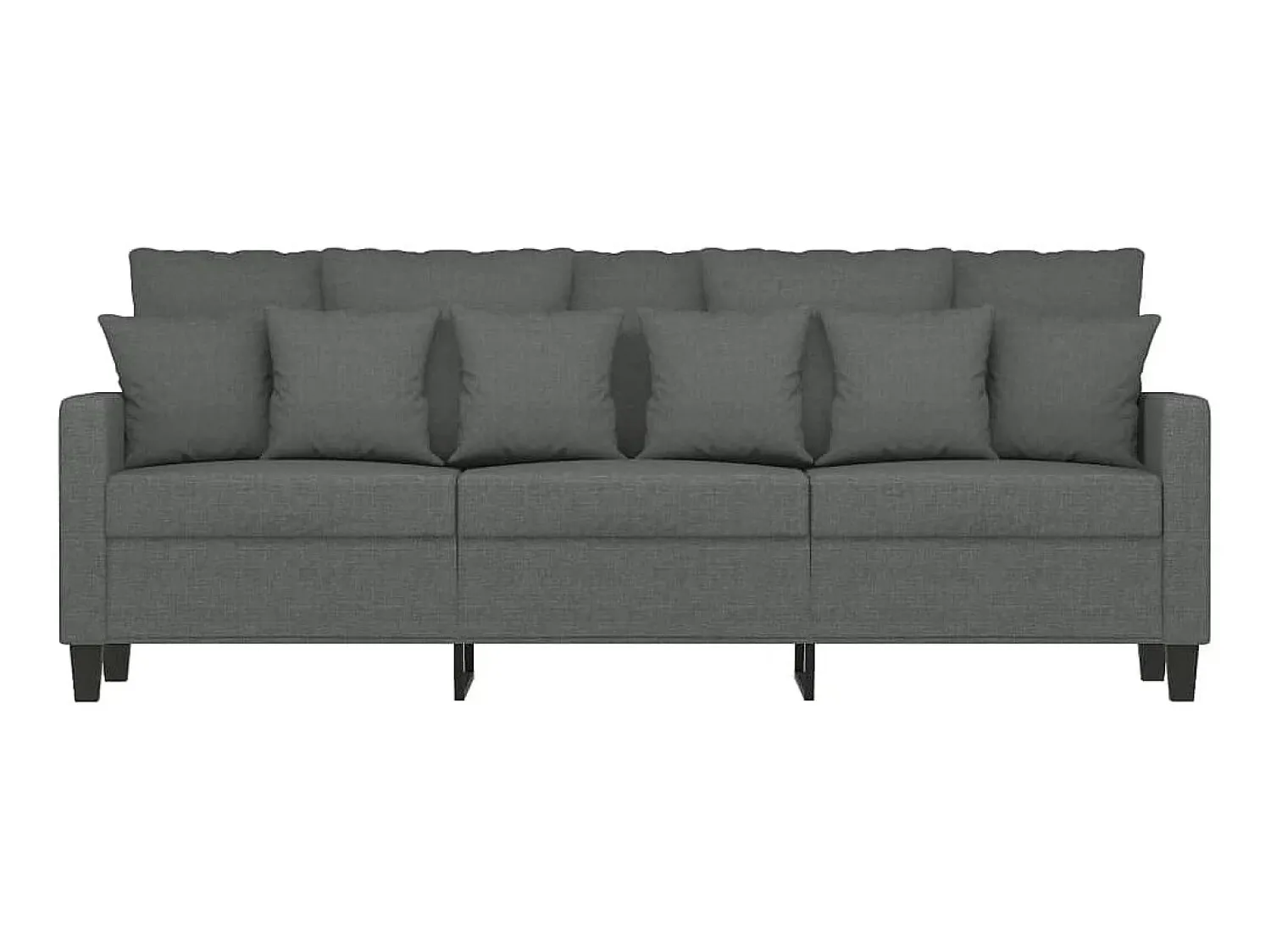Sofá* Sofá de 3 lugares 180 cm tecido cinza-escuro PT450819 Cinzento