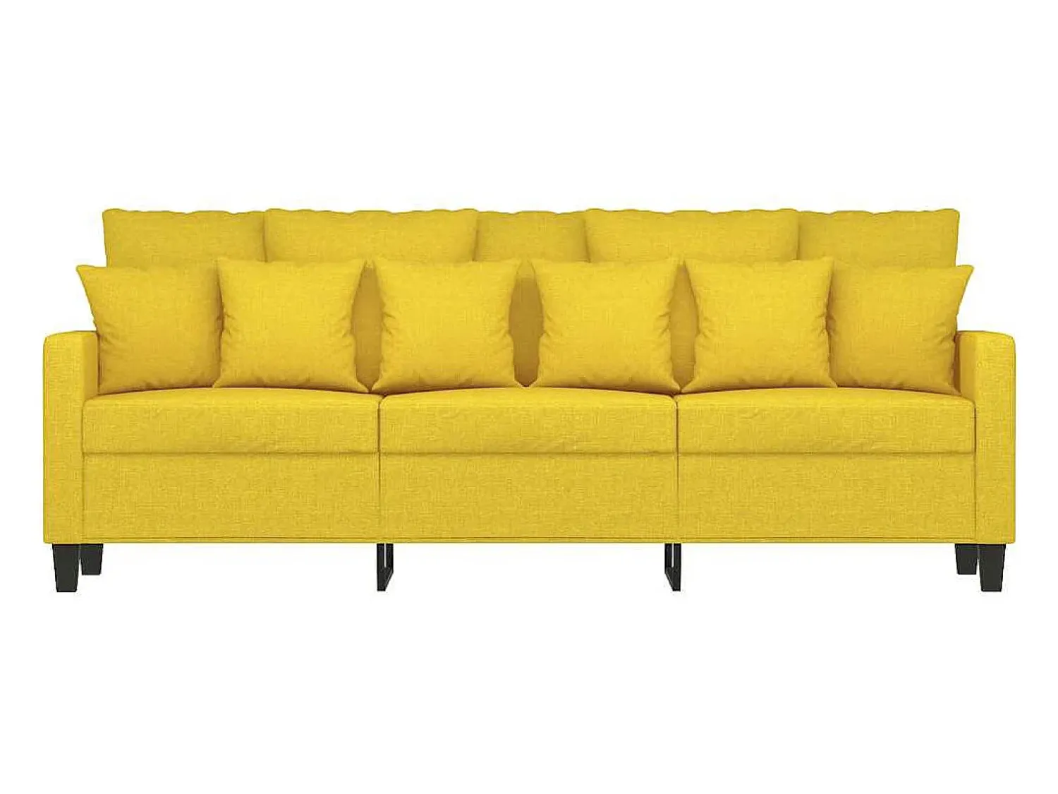 vidaxl Sofá de 3 lugares 180 cm tecido -claro^ Sofá