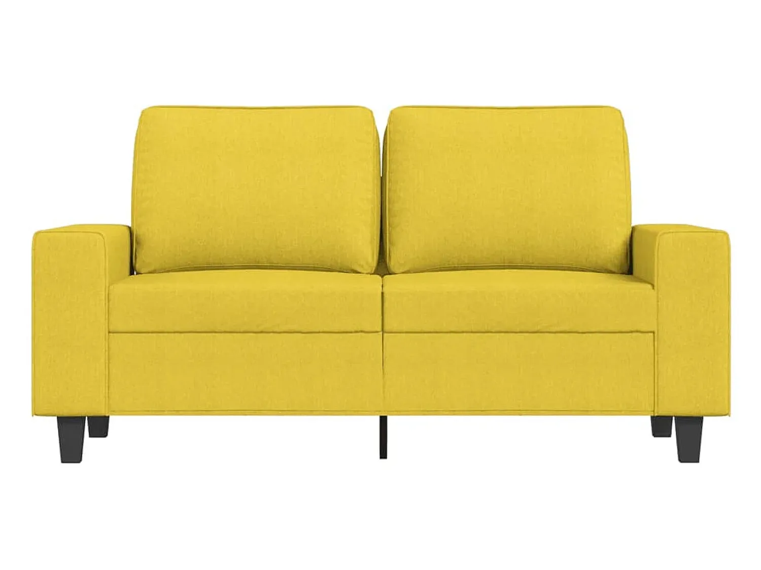 Sofá* Sofá de 2 lugares 120 cm tecido -claro PT614915 Amarelo