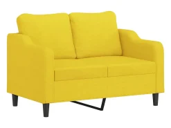 Sofá| Sofá de 2 lugares 120 cm tecido -claro PT554020 Amarelo