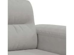 Sofá*vidaxl Sofá de 2 lugares 140 cm tecido de microfibra -claro Cinzento