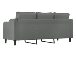 Sofá| Sofá de 3 lugares 180 cm tecido cinza-escuro PT337958 Cinzento