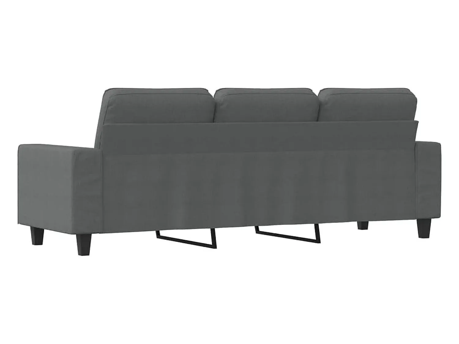 Sofá* Sofá de 3 lugares 180 cm tecido cinza-escuro PT284458 Cinzento