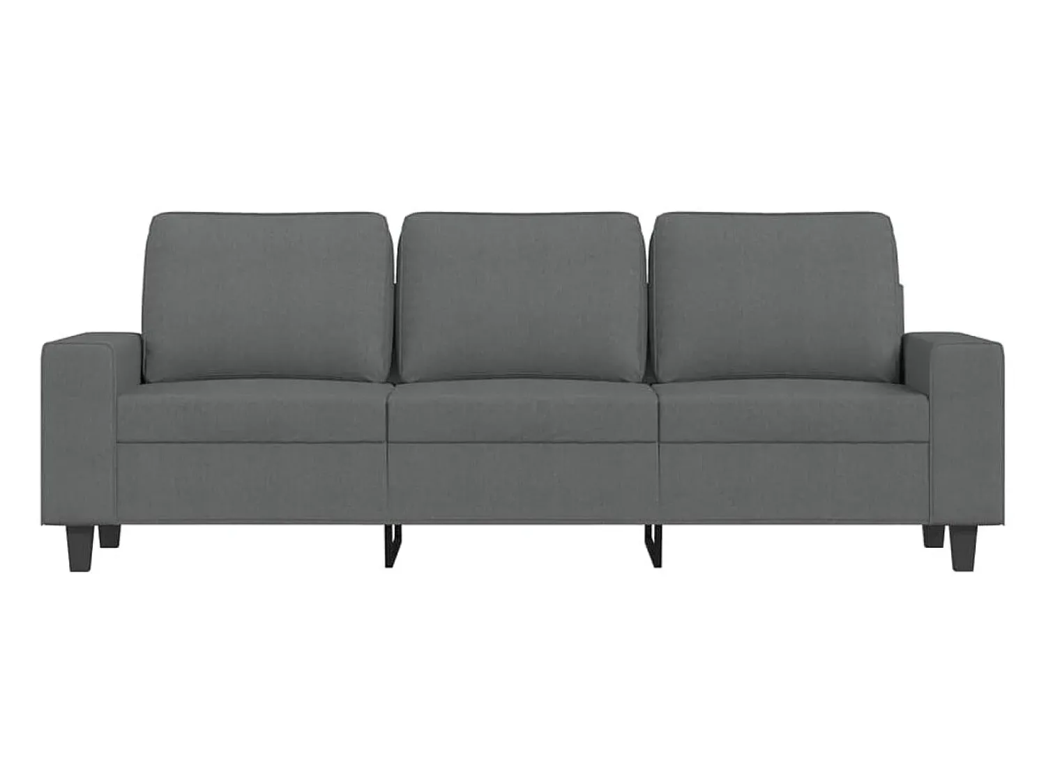 Sofá* Sofá de 3 lugares 180 cm tecido cinza-escuro PT284458 Cinzento