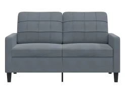 Outlet vidaxl Sofá de 2 lugares 120 cm veludo cinza-escuro Cinzento