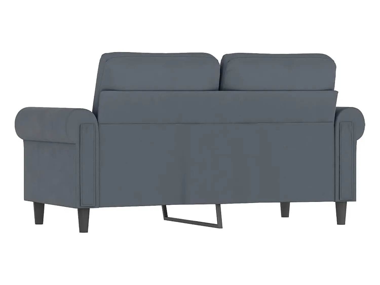 Sofá* Sofá de 2 lugares 120 cm veludo cinza-escuro PT246520 Cinzento