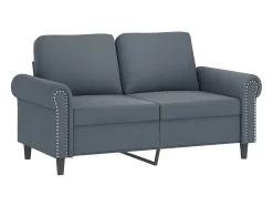 Sofá* Sofá de 2 lugares 120 cm veludo cinza-escuro PT246520 Cinzento