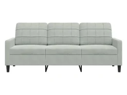 Sofá de 3 lugares 180 cm veludo -claro PT415353^ Sofá