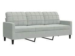 Sofá de 3 lugares 180 cm veludo -claro PT415353^ Sofá